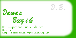 denes buzik business card